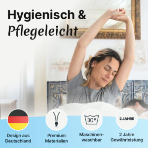 KissenDeluxe® – Orthopädisches Kopfkissen gegen Nackenschmerzen & Schnarchen