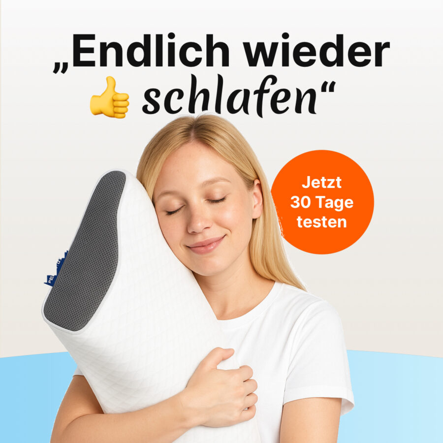 KissenDeluxe® – Orthopädisches Kopfkissen gegen Nackenschmerzen & Schnarchen
