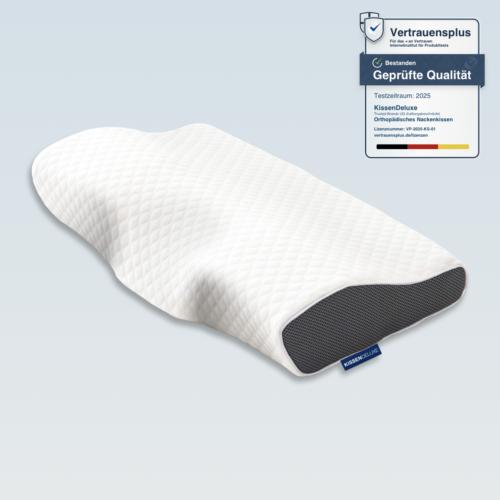 KissenDeluxe® – Orthopädisches Kopfkissen gegen Nackenschmerzen & Schnarchen