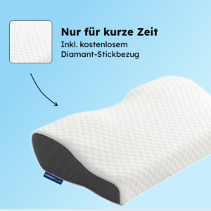 KissenDeluxe® – Orthopädisches Kopfkissen gegen Nackenschmerzen & Schnarchen